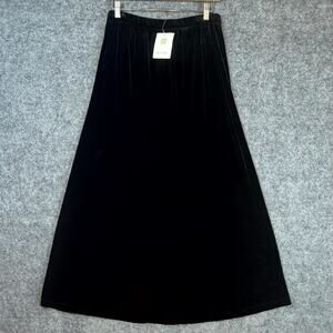 Vintage TR Bentley Skirt Womens Medium Black Velvet Whimsigoth Witchy‎ 90s Noir